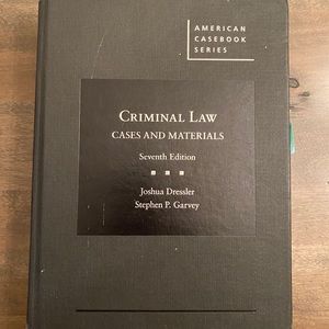 Criminal law cases and materials seventh edition